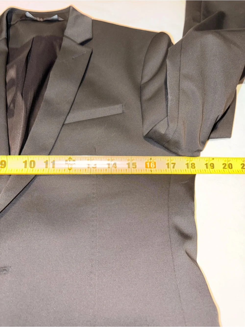 Zara Man Two-Button Black Suit Jacket (36R) & Trousers (31x30) Set Romania Made
